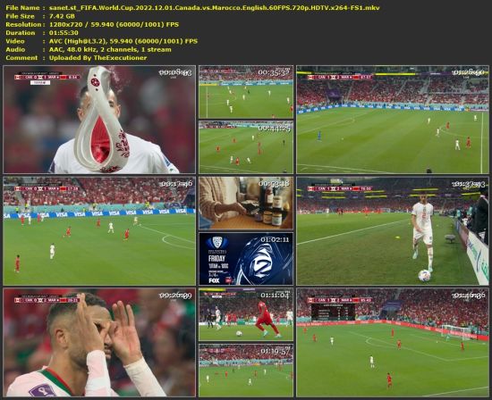 FIFA World Cup 2022 12 01 Canada vs Marocco English 60FPS 720p HDTV x264-FS1