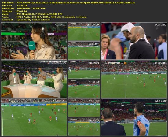 FIFA World Cup 2022 Round of 16 Morocco vs Spain 1080p HDTV h264-JustHD