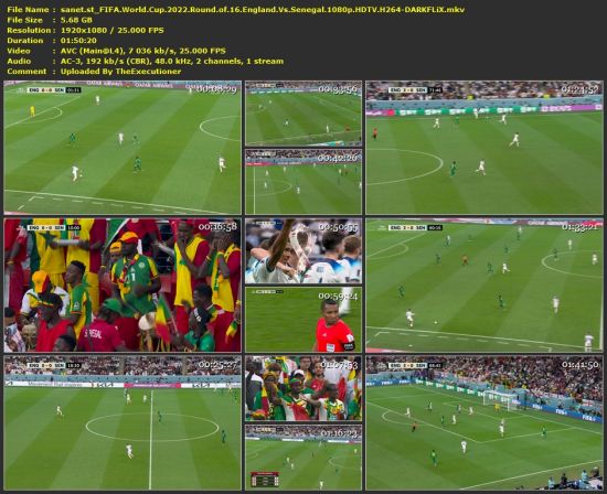 FIFA World Cup 2022 Round of 16 England Vs Senegal 1080p HDTV H264-DARKFLiX