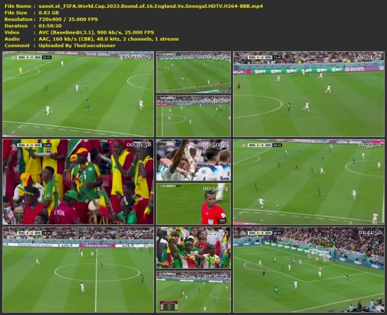 FIFA World Cup 2022 Round of 16 England Vs Senegal HDTV H264-RBB