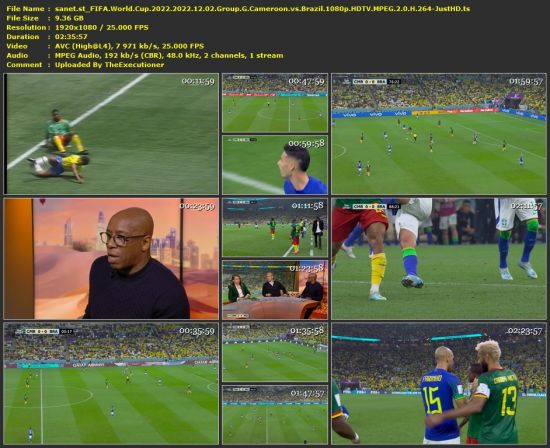 FIFA World Cup 2022 12 02 Group G Cameroon vs Brazil 1080p HDTV x264-JustHD