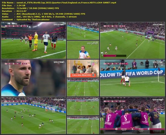 FIFA World Cup 2022 Quarter Final England vs France HDTV x264-SANET