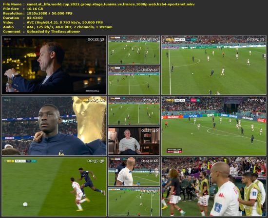 FIFA World Cup 2022 Group Stage Tunisia Vs France 1080p WEB H264-SPORTSNET