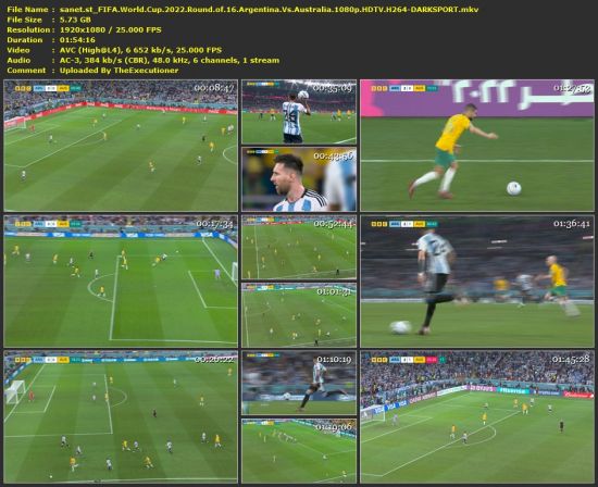 FIFA World Cup 2022 Round Of 16 Argentina Vs Australia 1080p HDTV H264-DARKSPORT