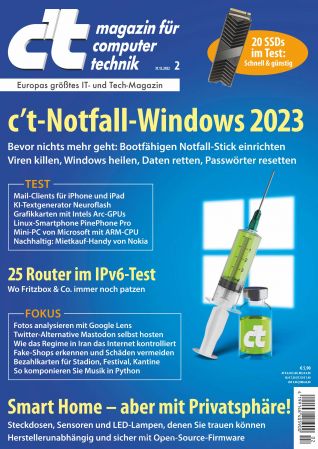 c't Magazin für Computertechnik - 31 December 2022