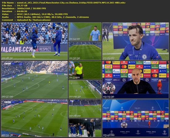 UCL 2021 Final Manchester City vs Chelsea 2160p FEED UHDTV H265-HBO