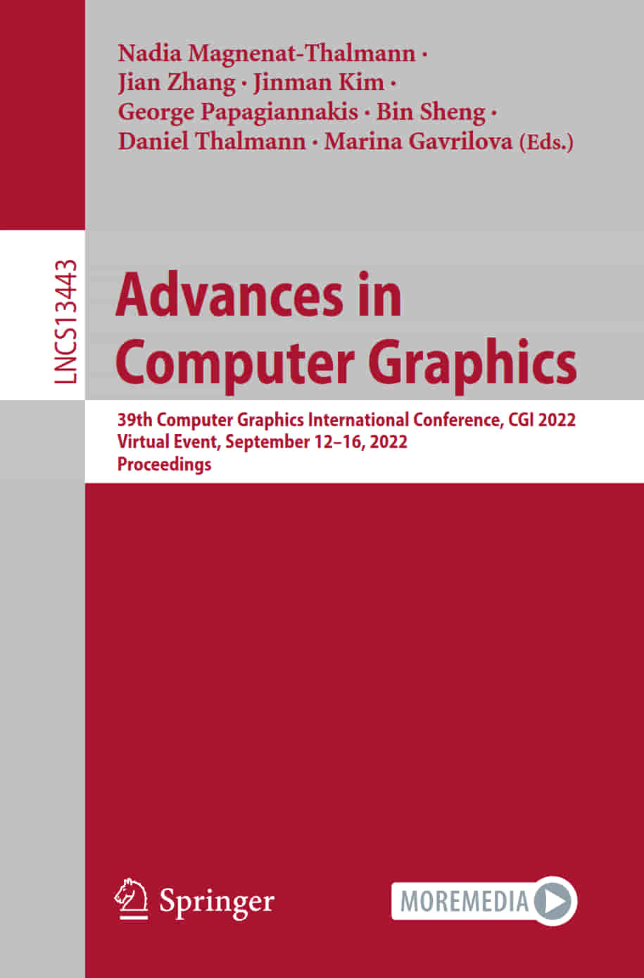 Advances in Computer Graphics 39th Computer Graphics International