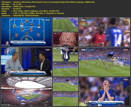 UEFA Euro 2016 Final France vs Portugal 2160p H265 Multi-TRK4K