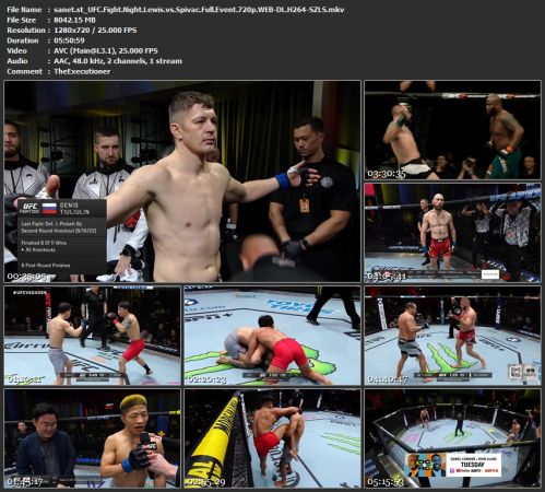 UFC Fight Night Lewis vs Spivac Full Event 720p WEB DL H264-SZLS