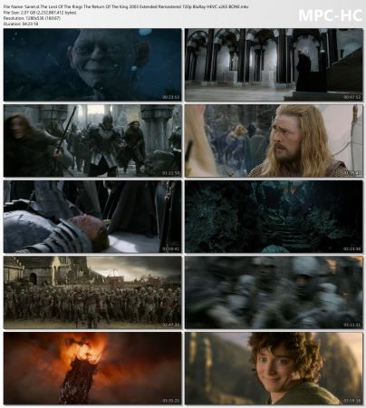 The Lord Of The Rings Trilogy 2001-2003 Extended Remastered 720p BluRay HEVC x265 BONE