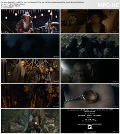 The Lord Of The Rings Trilogy 2001-2003 Extended Remastered 720p BluRay HEVC x265 BONE