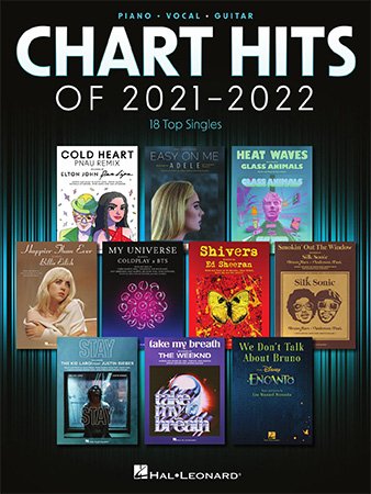 Chart Hits of 2021-2022: 18 Top Singles Arranged for Piano/Vocal/Guitar