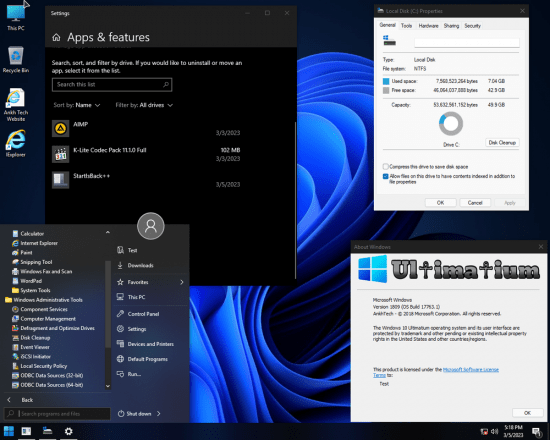 Windows 10 Version 1809 Build 17763.1 Ultimatium