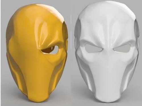 Deathstroke Mask Arkham Origins with Back Piece and with two eyes – 3D Print Model