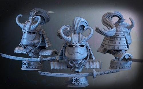 Star Wars – Storm Trooper Samurai Helmet – 3D Print Model