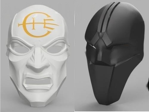 Dishonored Overseer Mask and Overwatch Oni Genji – 3D Print Model