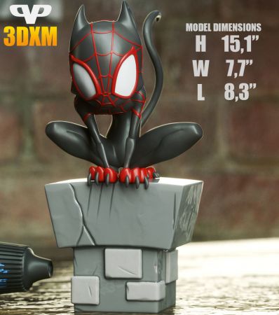 3DXM – Miles Morales Cat Chibi – 3D Print Model