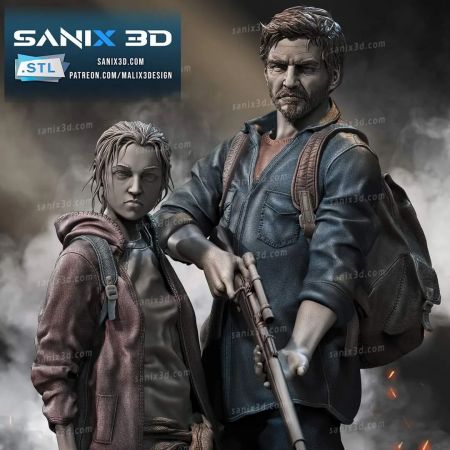 Sanix – The Last of Us – Ellie and Joel – 3D Print Model