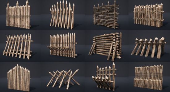 Unreal Engine Marketplace - Palisade Walls and Barriers - v1 (4.22 - 4.27, 5.0 - 5.1)