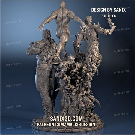 Sanix – Fantastic 4 Diorama – 3D Print Model