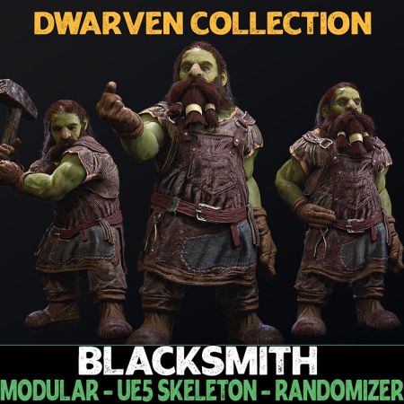 Unreal Engine Marketplace - Blacksmith - Male Dwarfs - Fantasy Dwarf Collection (5.1)