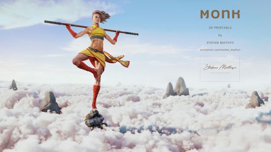 Monk – Close to Heaven – 3D Print Model