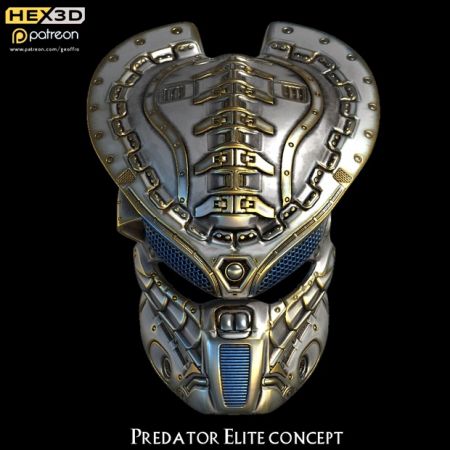 Hex3D – Predator Elite Concept and Stand – 3D Print Model