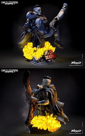 Wicked – Marvel Deadpool and Cable Bust – 3D Print Model