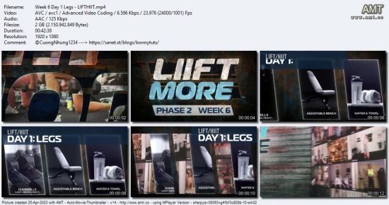 BeachBody - LIIFT MORE - Phase 2 (Week 6)