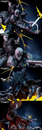 Wicked – Marvel Deadpool and Cable Diorama Complete – 3D Print Model