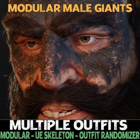 Unreal Engine Marketplace - Fantasy Giant's - Modular Male with Randomization (4.25-4.27/5.1)