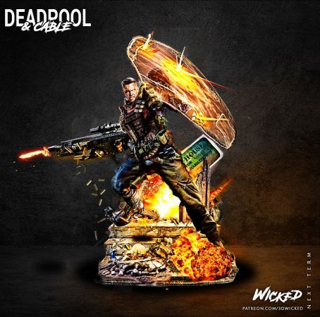 Wicked – Marvel Cable Sculpture – 3D Print Model