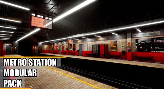 Unreal Engine Marketplace - Metro Station Modular Pack (4.24 - 4.27, 5.0 - 5.1)