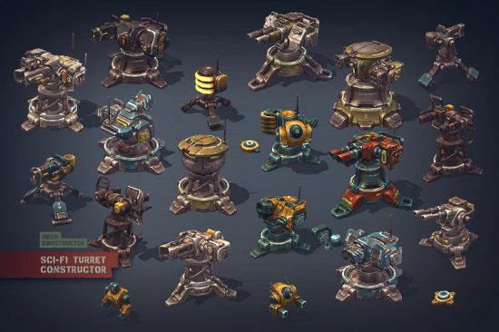Unity Asset - Sci-Fi Turret Constructor v2.0