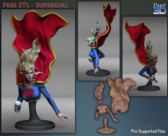 Supergirl Bust – 3D Print Model