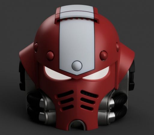 WH40K – Space Marine Helmet and Chaplain Helmet and Primaris Hellblaster Helmet – 3D Print Model