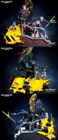 Wicked – Marvel Deadpool and Cable Diorama Complete – 3D Print Model