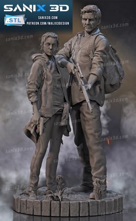 Sanix – The Last of Us – Ellie and Joel – 3D Print Model