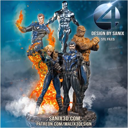 Sanix – Fantastic 4 Diorama – 3D Print Model