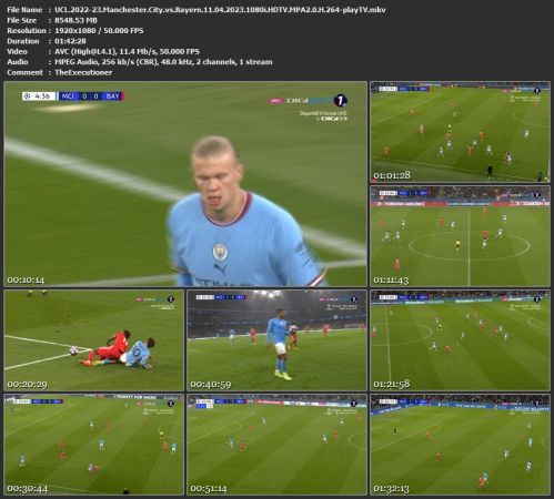 UCL Manchester City vs Bayern 2023 04 11 1080i HDTV MPA2 H264-playTV