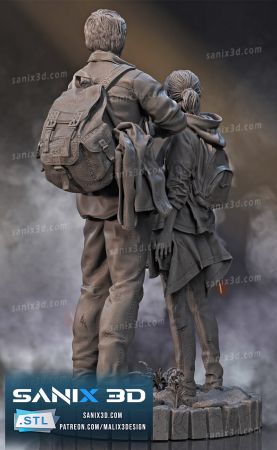 Sanix – The Last of Us – Ellie and Joel – 3D Print Model