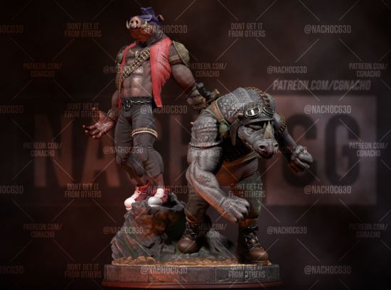 Bebop and Rocksteady – 3D Print Model
