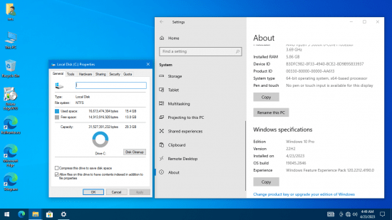 Windows 10 Pro 22H2 Build 19045.2846 x64 by KulHunter ESD April 2023