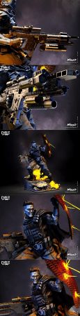 Wicked – Marvel Cable Sculpture – 3D Print Model