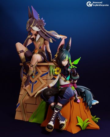 Cyno 2 and Tighnari 2 set – Genshin Impact – 3D Print Model