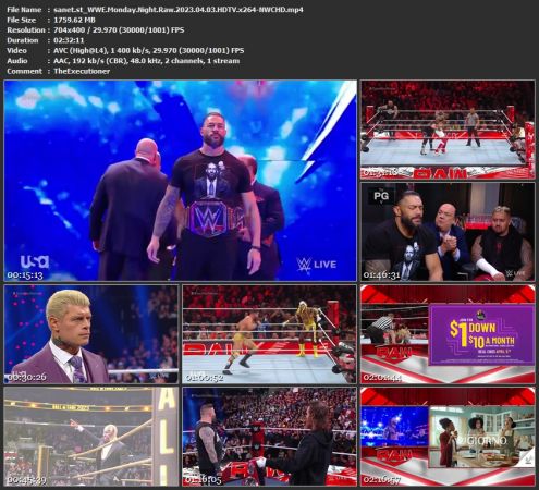 WWE Monday Night Raw 2023 04 03 HDTV x264-NWCHD
