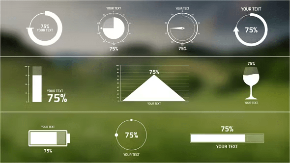Videohive - 10 Percentage Infographics - 45731656