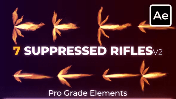Videohive - Suppressed Rifles | Silencer Gun Shots 2 45610895