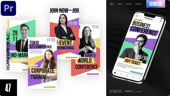Videohive - Conference Instagram Stories For Premiere Pro 44913500
