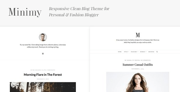 ThemeForest - Minimy v1.2.1 - Responsive Clean Personal &amp; Fashion Blog - 9404897